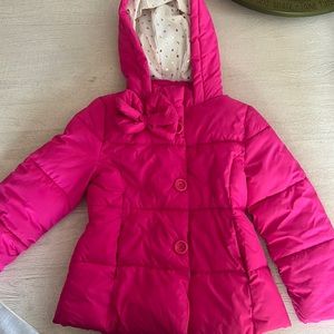 Girls Kate Spade puffer coat hot pink size 6
